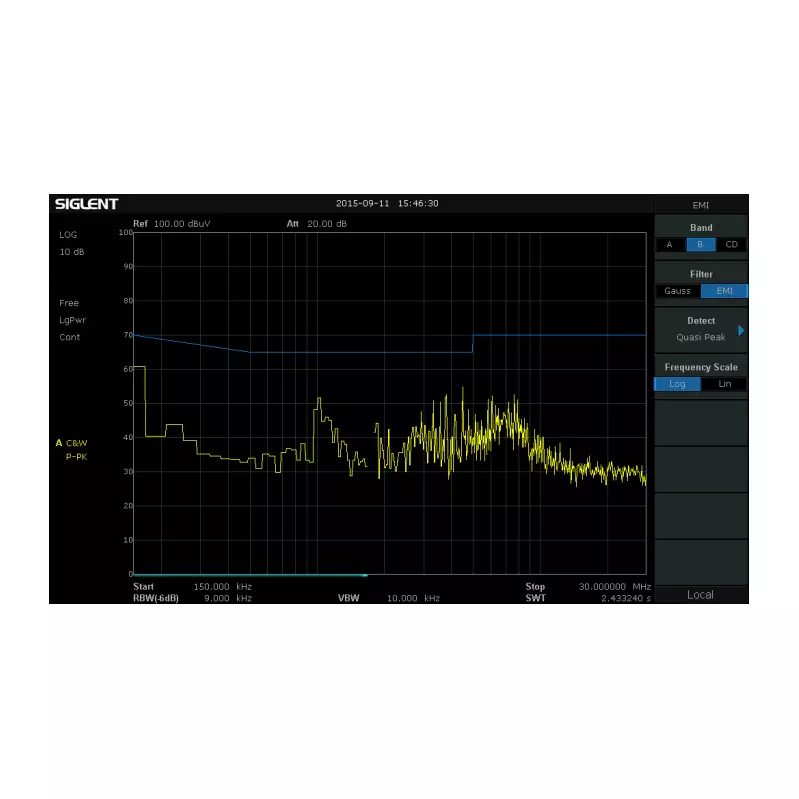 EMI Measurement Module SIGLENT EMI-SSA3000X (Activation Key) for SIGLENT SSA3000X