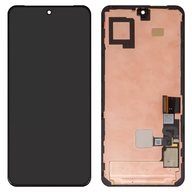 LCD compatible with Google Pixel 8, (black, with frame, Original (PRC))