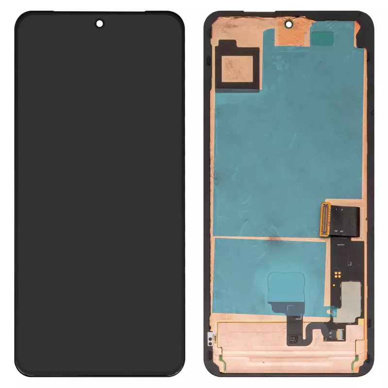 LCD compatible with Google Pixel 8 Pro, (black, with frame, original (change glass) , GC3VE, G1MNW)